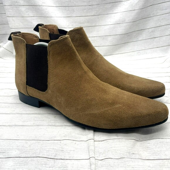  Mens Chelsea Ankle Boots Brown Size 11 Suede Slip On Elastic Sides ASOS Chelsea Brown Boots for Men for Sale | Shop New & Used  main image 4